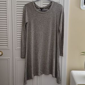 Knit dress sharkbite hem